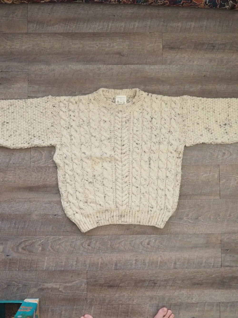 Vintage Cottage Knitwear Aran by Classic Knits Chunky Fisherman Cable Knit - Picture 7 of 9